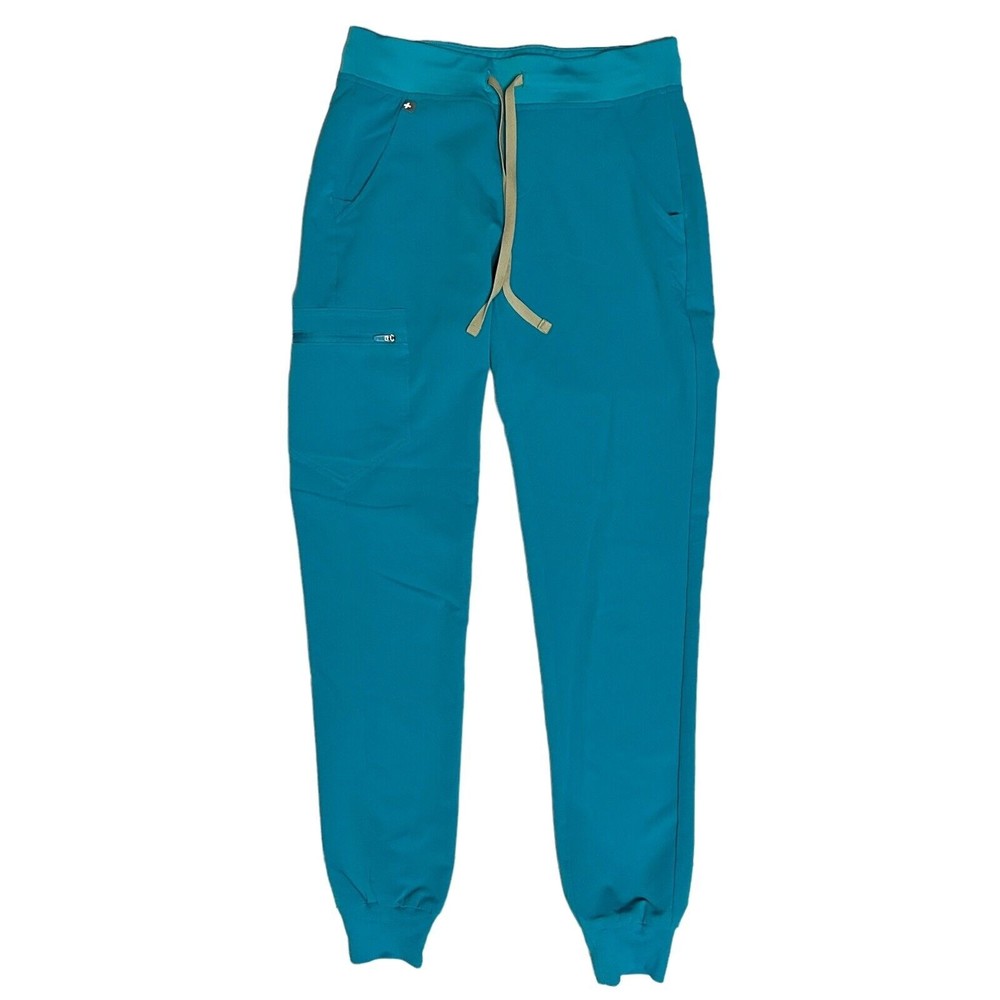 Figs Women's Zamora Jogger blue/green scrub pants size XS Tall